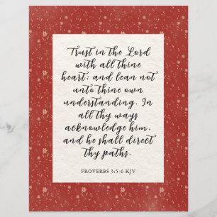 Proverbs 3:5-6 KJV Bible Verse Image Flyer