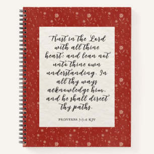 Proverbs 3:5-6 KJV Bible Verse Image  Notebook