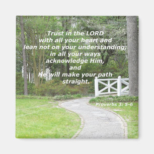 Proverbs 3: 5-6 magnet