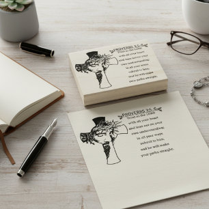 Proverbs 3:5-6 NIV Bible Verse Rubber Stamp