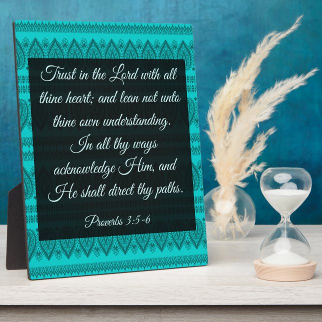 Proverbs 3:5-6   plaque (Side)