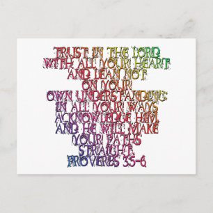 Proverbs 3:5-6 postcard