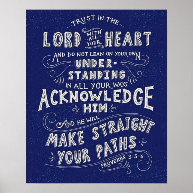 Proverbs 3:5-6 poster (Front)