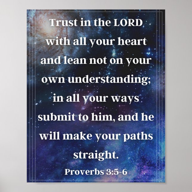 Proverbs 3:5-6 poster (Front)