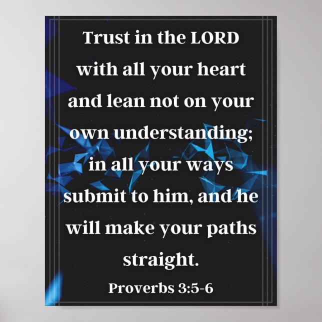Proverbs 3:5-6 poster (Front)