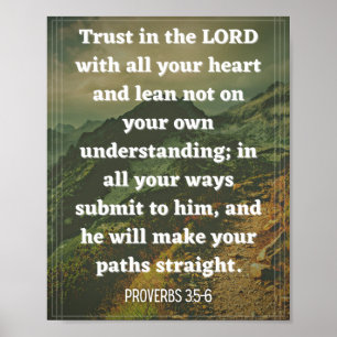 Proverbs 3:5-6 poster