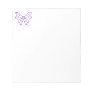 Proverbs 3:5,6 Scripture Inspiration Butterfly Notepad