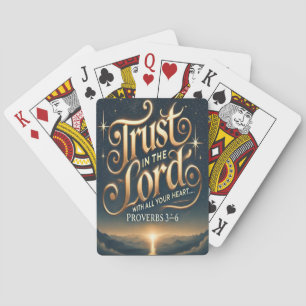 Proverbs 3:5-6 Trust and Light Playing Cards