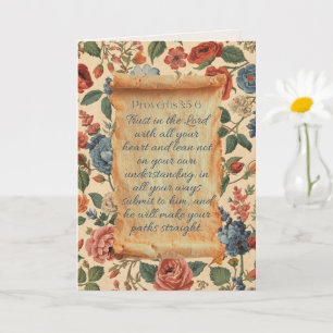 Proverbs 3:5–6 Trust in the Lord Bible Verse Card