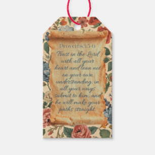 Proverbs 3:5–6 Trust in the Lord Bible Verse  Gift Tags