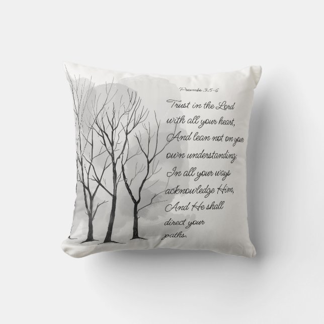 Proverbs 3:5-6 Trust in the Lord Cushion (Front)