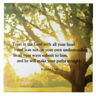 Proverbs 3:5-6 Trust in the Lord Decorative Tile
