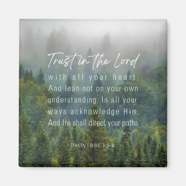 Proverbs 3:5-6 Trust in the Lord Magnet (Front)