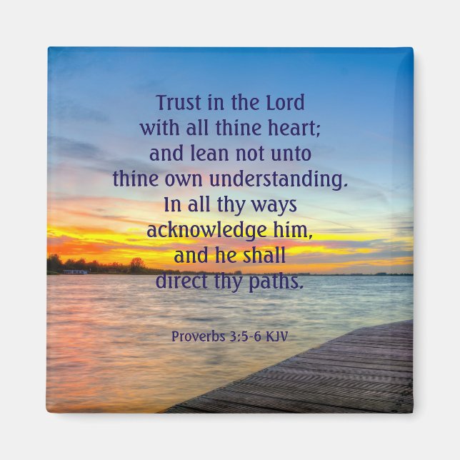 Proverbs 3:5-6 - Trust in the LORD Magnet (Front)