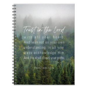 Proverbs 3:5-6 Trust in the Lord Notebook