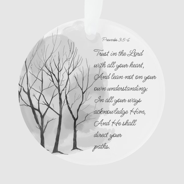 Proverbs 3:5-6 Trust in the Lord Ornament (Front)