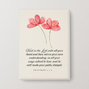 Proverbs 3:5–6 Trust in the Lord Pink Floral