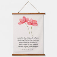 Proverbs 3:5–6 Trust in the Lord Pink Floral