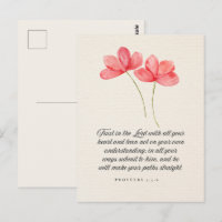 Proverbs 3:5–6 Trust in the Lord Pink Floral