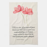 Proverbs 3:5–6 Trust in the Lord Pink Floral