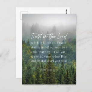 Proverbs 3:5-6 Trust in the Lord Postcard