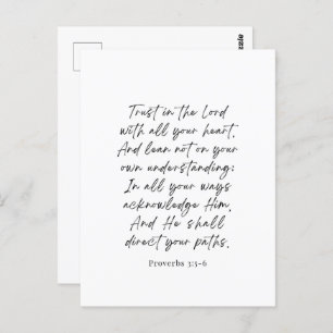 Proverbs 3:5-6 Trust in the Lord Postcard