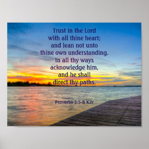 Proverbs 3:5-6 Trust in the LORD Poster