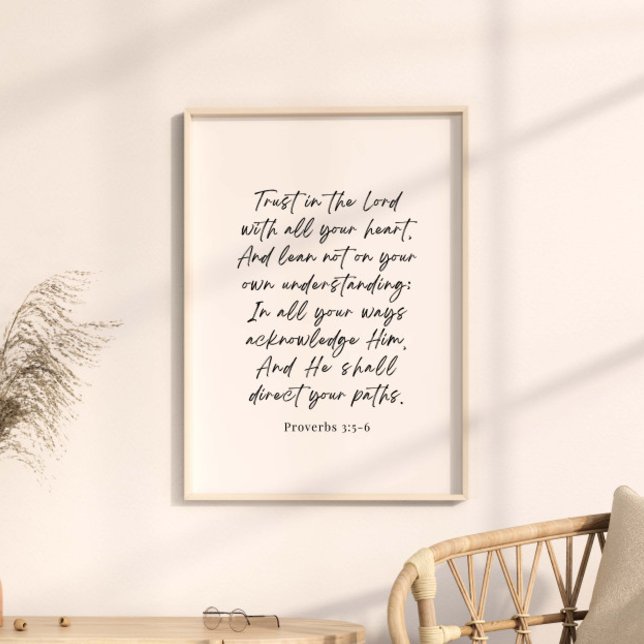 Proverbs 3:5-6 Trust in the Lord Poster (Creator Uploaded)