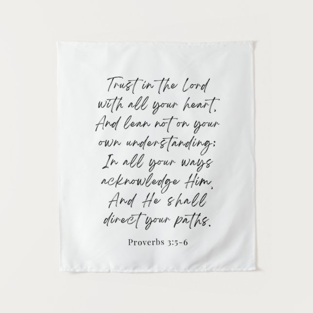 Proverbs 3:5-6 Trust in the Lord Tapestry (Front)