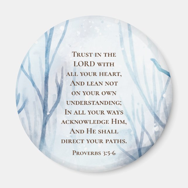 Proverbs 3:5-6 Trust the Lord with all Your Heart Magnet (Front)