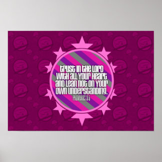 Proverbs 3:5 (Pink) Poster