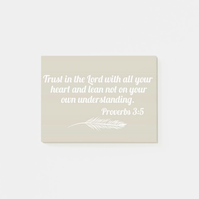 Proverbs 3:5 Post-it Post-it Notes (Front)