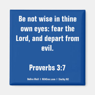 Proverbs 3:7 Bible Verse magnet