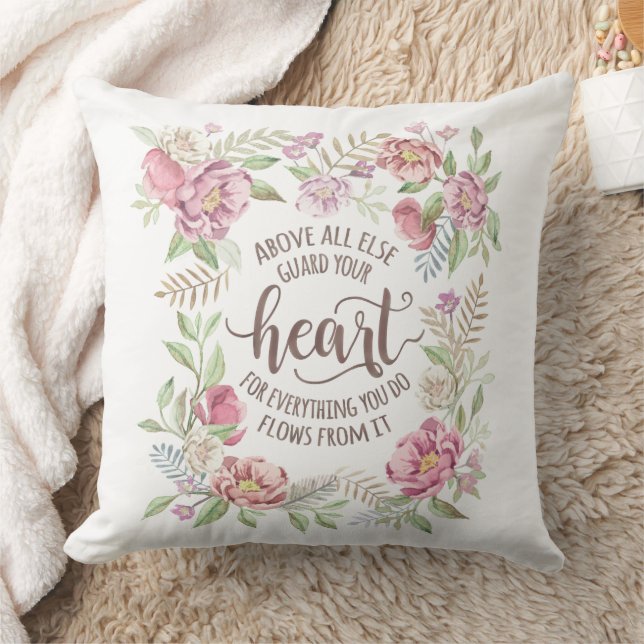 Proverbs 4:23 - Guard Your Heart Cushion (Blanket)
