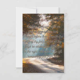 Proverbs 4:25-27 KJV Bible Verse Pic Greeting Card