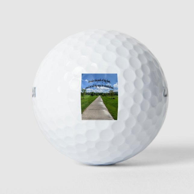 Proverbs 4:26 golf balls (Front)