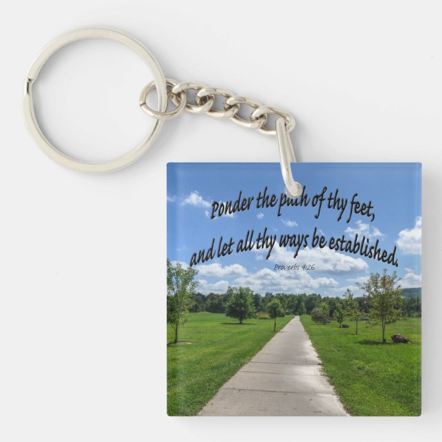 Proverbs 4:26 key ring (Front)