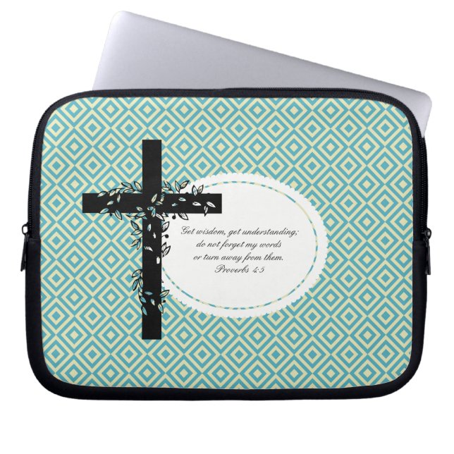 Proverbs 4:5 Laptop or Netbook Carrier Sleeve (Front)
