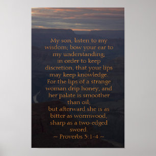 Proverbs 5:1-4 Poster