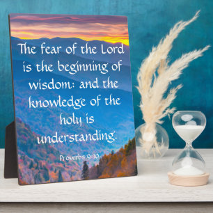 Proverbs 9:10 plaque
