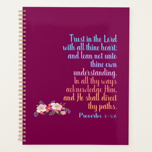 Proverbs Bible Verse Planner (Front)