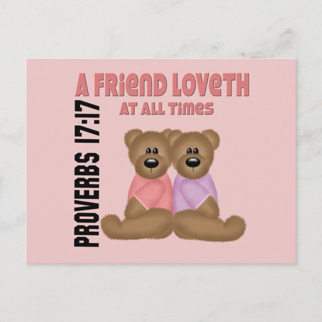 Proverbs Friend Postcard (Front)