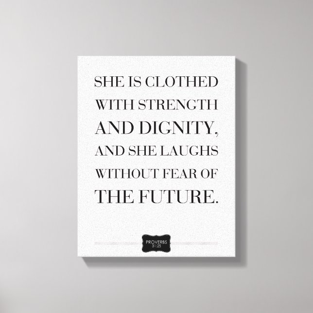 Proverbs Quote Custom Name Wrapped Canvas (Front)