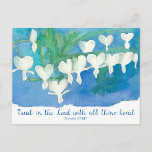 Proverbs Religious Encouragement Trust Flowers Postcard