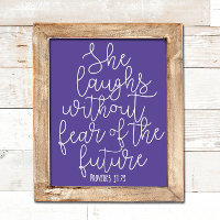 Proverbs, She laughs without fear, Bible Verse
