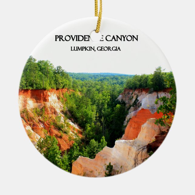 PROVIDENCE CANYON - Lumpkin, Georgia Ceramic Tree Decoration (Front)