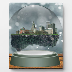 Providence Island Snow Globe Plaque