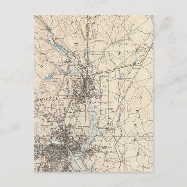 Providence, Massachusetts Postcard (Front)