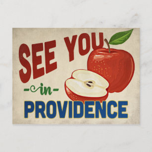 Providence Rhode Island Apple - Vintage Travel Postcard