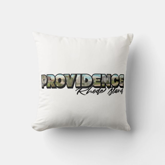 Providence Rhode Island Big Letter T-Shirt Cushion (Front)